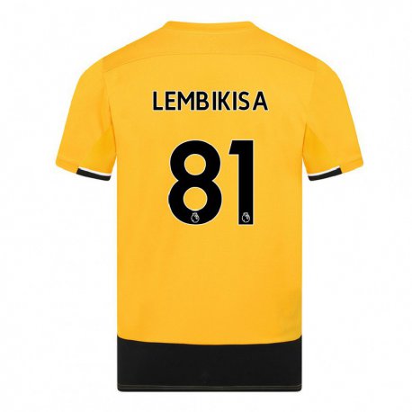Kandiny Hombre Camiseta Dexter Lembikisa #81 Amarillo Negro 1ª Equipación 2022/23 La Camisa Chile
