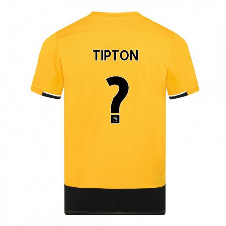 Kandiny Hombre Camiseta Ollie Tipton #0 Amarillo Negro 1ª Equipación 2022/23 La Camisa Chile