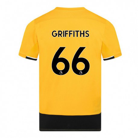 Kandiny Hombre Camiseta Harvey Griffiths #66 Amarillo Negro 1ª Equipación 2022/23 La Camisa Chile