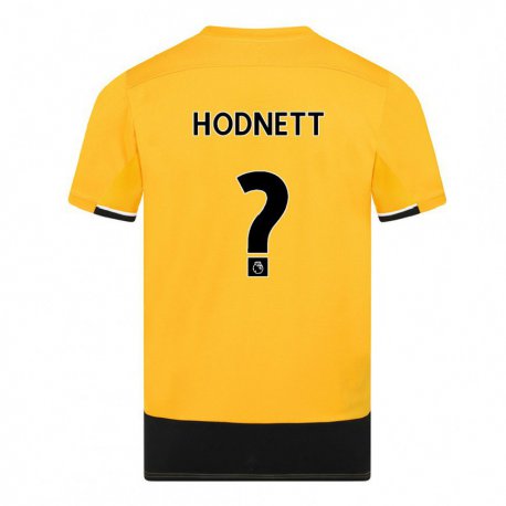 Kandiny Hombre Camiseta Jack Hodnett #0 Amarillo Negro 1ª Equipación 2022/23 La Camisa Chile