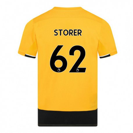 Kandiny Hombre Camiseta James Storer #62 Amarillo Negro 1ª Equipación 2022/23 La Camisa Chile