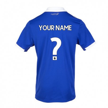 Kandiny Hombre Camiseta Su Nombre #0 Azul Blanco 1ª Equipación 2022/23 La Camisa Chile
