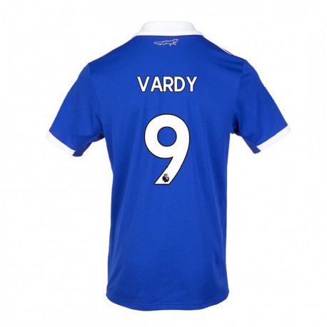 Kandiny Hombre Camiseta Jamie Vardy #9 Azul Blanco 1ª Equipación 2022/23 La Camisa Chile