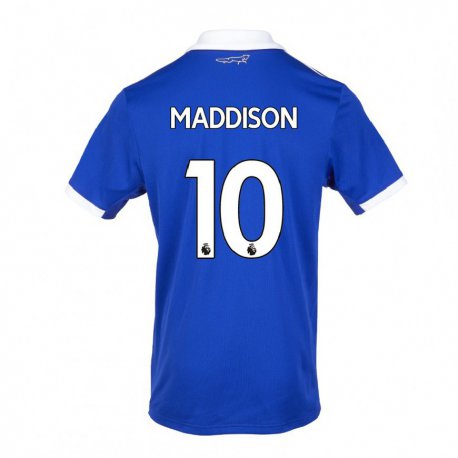 Kandiny Hombre Camiseta James Maddison #10 Azul Blanco 1ª Equipación 2022/23 La Camisa Chile