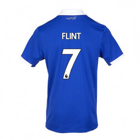 Kandiny Hombre Camiseta Natasha Flint #7 Azul Blanco 1ª Equipación 2022/23 La Camisa Chile