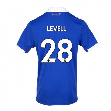 Kandiny Hombre Camiseta Kirstie Levell #28 Azul Blanco 1ª Equipación 2022/23 La Camisa Chile