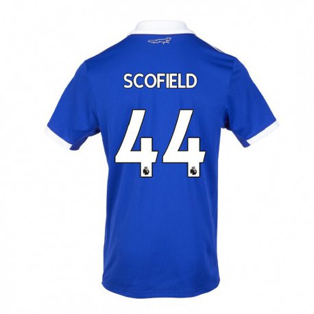 Kandiny Hombre Camiseta Connie Scofield #44 Azul Blanco 1ª Equipación 2022/23 La Camisa Chile