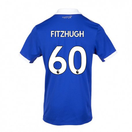 Kandiny Hombre Camiseta Ethan Fitzhugh #60 Azul Blanco 1ª Equipación 2022/23 La Camisa Chile