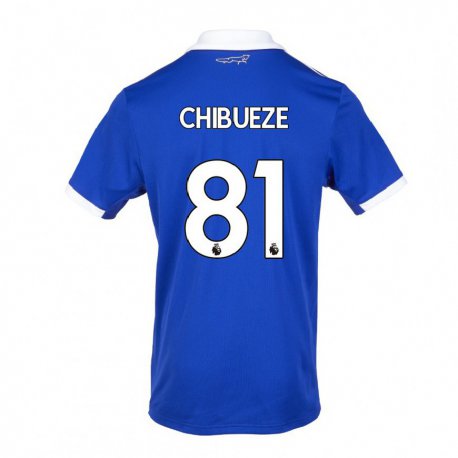 Kandiny Hombre Camiseta Kelechi Chibueze #81 Azul Blanco 1ª Equipación 2022/23 La Camisa Chile