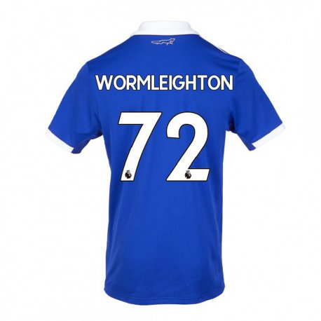 Kandiny Hombre Camiseta Joe Wormleighton #72 Azul Blanco 1ª Equipación 2022/23 La Camisa Chile