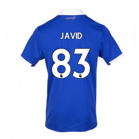 Kandiny Hombre Camiseta Abdullah Javid #83 Azul Blanco 1ª Equipación 2022/23 La Camisa Chile