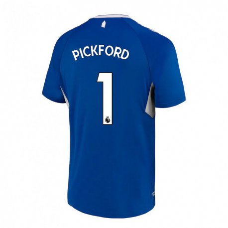 Kandiny Hombre Camiseta Jordan Pickford #1 Azul Oscuro Blanco 1ª Equipación 2022/23 La Camisa Chile