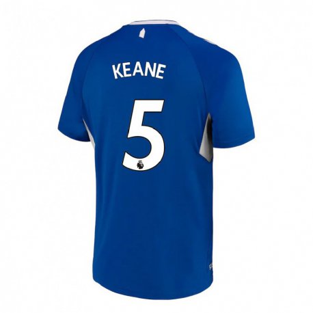 Kandiny Hombre Camiseta Michael Keane #5 Azul Oscuro Blanco 1ª Equipación 2022/23 La Camisa Chile