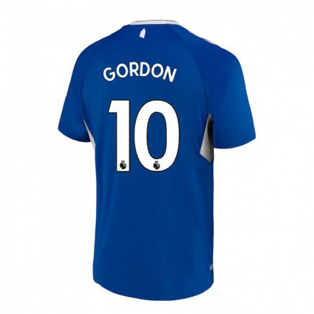 Kandiny Hombre Camiseta Anthony Gordon #10 Azul Oscuro Blanco 1ª Equipación 2022/23 La Camisa Chile