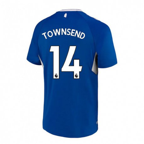 Kandiny Hombre Camiseta Andros Townsend #14 Azul Oscuro Blanco 1ª Equipación 2022/23 La Camisa Chile