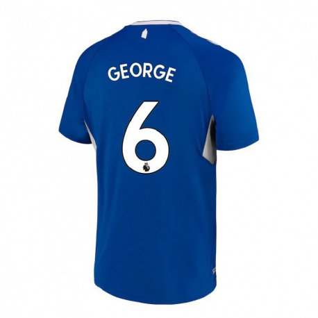 Kandiny Hombre Camiseta Gabrielle George #6 Azul Oscuro Blanco 1ª Equipación 2022/23 La Camisa Chile