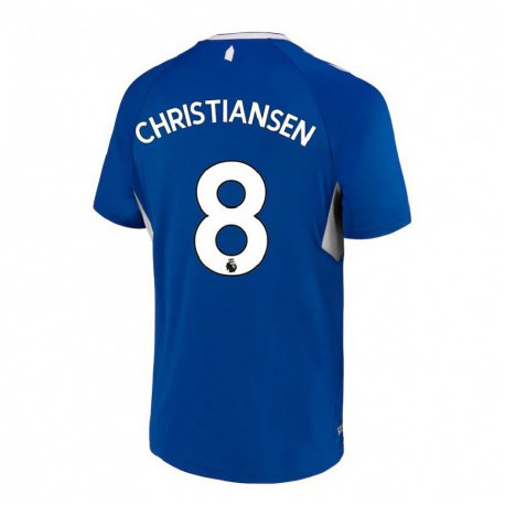 Kandiny Hombre Camiseta Izzy Christiansen #8 Azul Oscuro Blanco 1ª Equipación 2022/23 La Camisa Chile