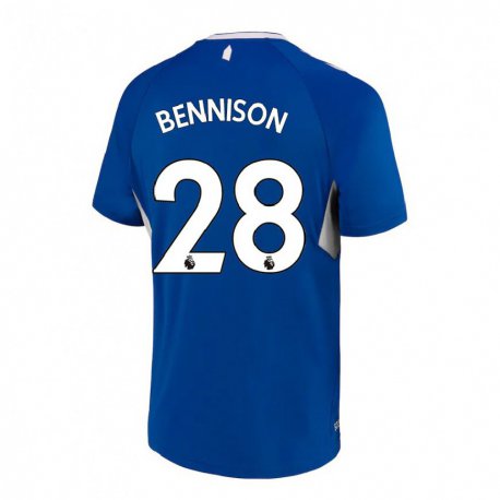 Kandiny Hombre Camiseta Hanna Bennison #28 Azul Oscuro Blanco 1ª Equipación 2022/23 La Camisa Chile