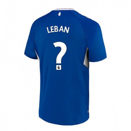 Kandiny Hombre Camiseta Zan-Luk Leban #0 Azul Oscuro Blanco 1ª Equipación 2022/23 La Camisa Chile