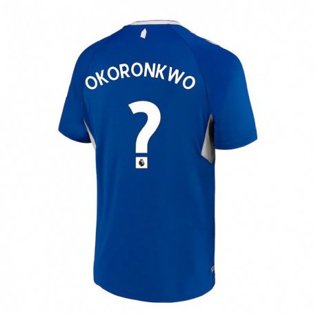 Kandiny Hombre Camiseta Francis Okoronkwo #0 Azul Oscuro Blanco 1ª Equipación 2022/23 La Camisa Chile