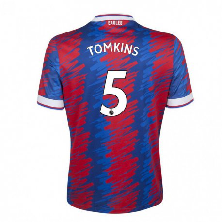 Kandiny Hombre Camiseta James Tomkins #5 Rojo Azul 1ª Equipación 2022/23 La Camisa Chile
