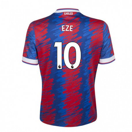 Kandiny Hombre Camiseta Eberechi Eze #10 Rojo Azul 1ª Equipación 2022/23 La Camisa Chile