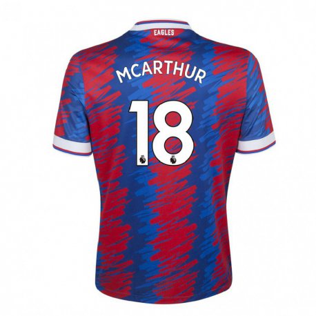 Kandiny Hombre Camiseta James Mcarthur #18 Rojo Azul 1ª Equipación 2022/23 La Camisa Chile