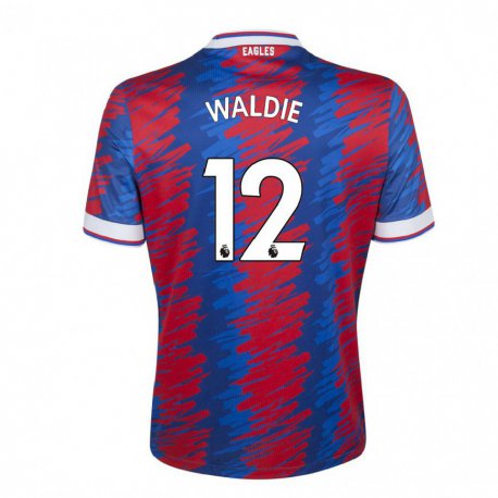 Kandiny Hombre Camiseta Lizzie Waldie #12 Rojo Azul 1ª Equipación 2022/23 La Camisa Chile