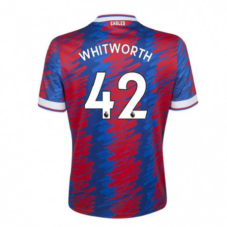 Kandiny Hombre Camiseta Joe Whitworth #42 Rojo Azul 1ª Equipación 2022/23 La Camisa Chile