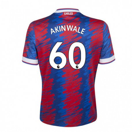 Kandiny Hombre Camiseta Victor Akinwale #60 Rojo Azul 1ª Equipación 2022/23 La Camisa Chile