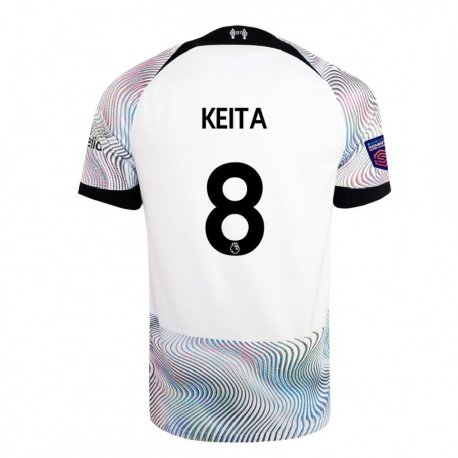 Kandiny Hombre Camiseta Naby Keïta #8 Blanco Colorido 2ª Equipación 2022/23 La Camisa Chile