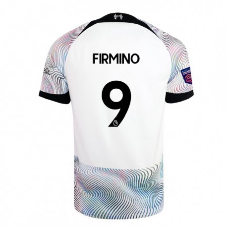 Kandiny Hombre Camiseta Roberto Firmino #9 Blanco Colorido 2ª Equipación 2022/23 La Camisa Chile