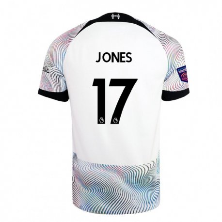 Kandiny Hombre Camiseta Curtis Jones #17 Blanco Colorido 2ª Equipación 2022/23 La Camisa Chile