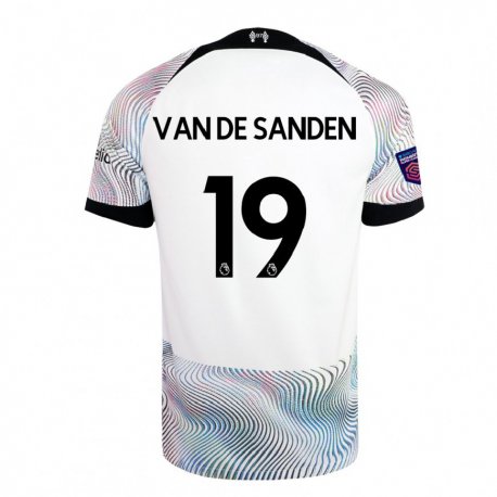 Kandiny Hombre Camiseta Shanice Van De Sanden #19 Blanco Colorido 2ª Equipación 2022/23 La Camisa Chile