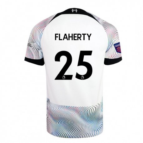 Kandiny Hombre Camiseta Gilly Flaherty #25 Blanco Colorido 2ª Equipación 2022/23 La Camisa Chile