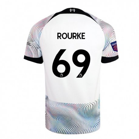 Kandiny Hombre Camiseta Fidel O'rourke #69 Blanco Colorido 2ª Equipación 2022/23 La Camisa Chile