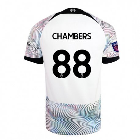 Kandiny Hombre Camiseta Luke Chambers #88 Blanco Colorido 2ª Equipación 2022/23 La Camisa Chile