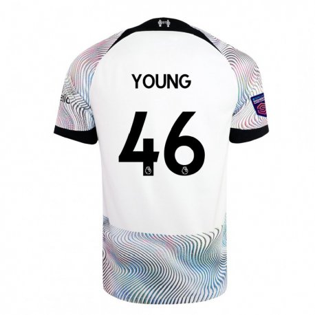 Kandiny Hombre Camiseta Ranel Young #46 Blanco Colorido 2ª Equipación 2022/23 La Camisa Chile