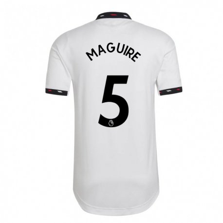 Kandiny Hombre Camiseta Harry Maguire #5 Blanco 2ª Equipación 2022/23 La Camisa Chile