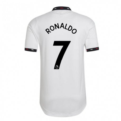 Kandiny Hombre Camiseta Cristiano Ronaldo #7 Blanco 2ª Equipación 2022/23 La Camisa Chile