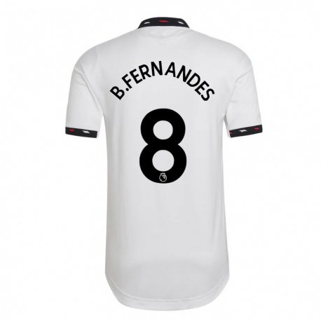 Kandiny Hombre Camiseta Bruno Fernandes #8 Blanco 2ª Equipación 2022/23 La Camisa Chile