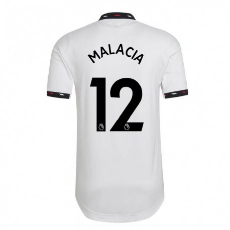 Kandiny Hombre Camiseta Tyrell Malacia #12 Blanco 2ª Equipación 2022/23 La Camisa Chile
