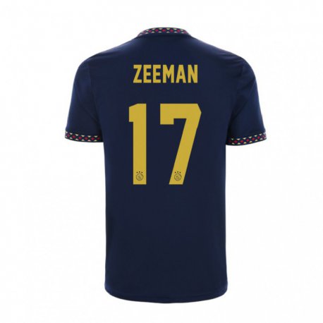 Kandiny Hombre Camiseta Kelly Zeeman #17 Azul Oscuro 2ª Equipación 2022/23 La Camisa Chile