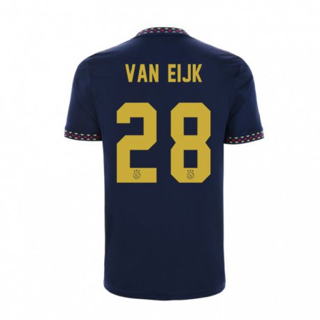 Kandiny Hombre Camiseta Regina Van Eijk #28 Azul Oscuro 2ª Equipación 2022/23 La Camisa Chile