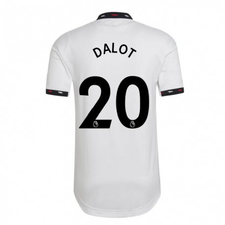 Kandiny Hombre Camiseta Diogo Dalot #20 Blanco 2ª Equipación 2022/23 La Camisa Chile