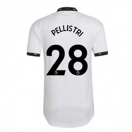 Kandiny Hombre Camiseta Facundo Pellistri #28 Blanco 2ª Equipación 2022/23 La Camisa Chile
