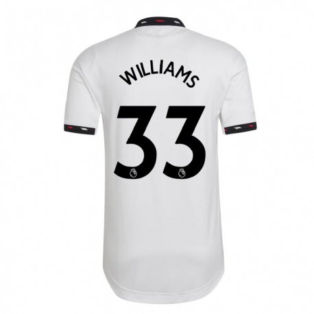 Kandiny Hombre Camiseta Brandon Williams #33 Blanco 2ª Equipación 2022/23 La Camisa Chile