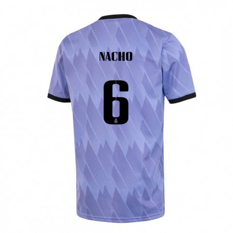 Kandiny Hombre Camiseta Nacho Fernandez #6 Púrpura Negro 2ª Equipación 2022/23 La Camisa Chile