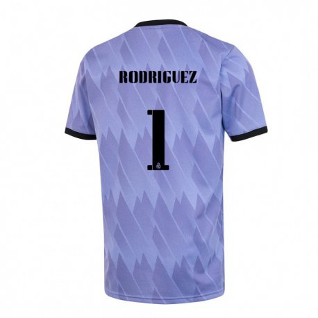 Kandiny Hombre Camiseta Misa Rodriguez #1 Púrpura Negro 2ª Equipación 2022/23 La Camisa Chile