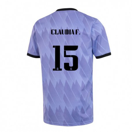 Kandiny Hombre Camiseta Claudia Florentino #15 Púrpura Negro 2ª Equipación 2022/23 La Camisa Chile